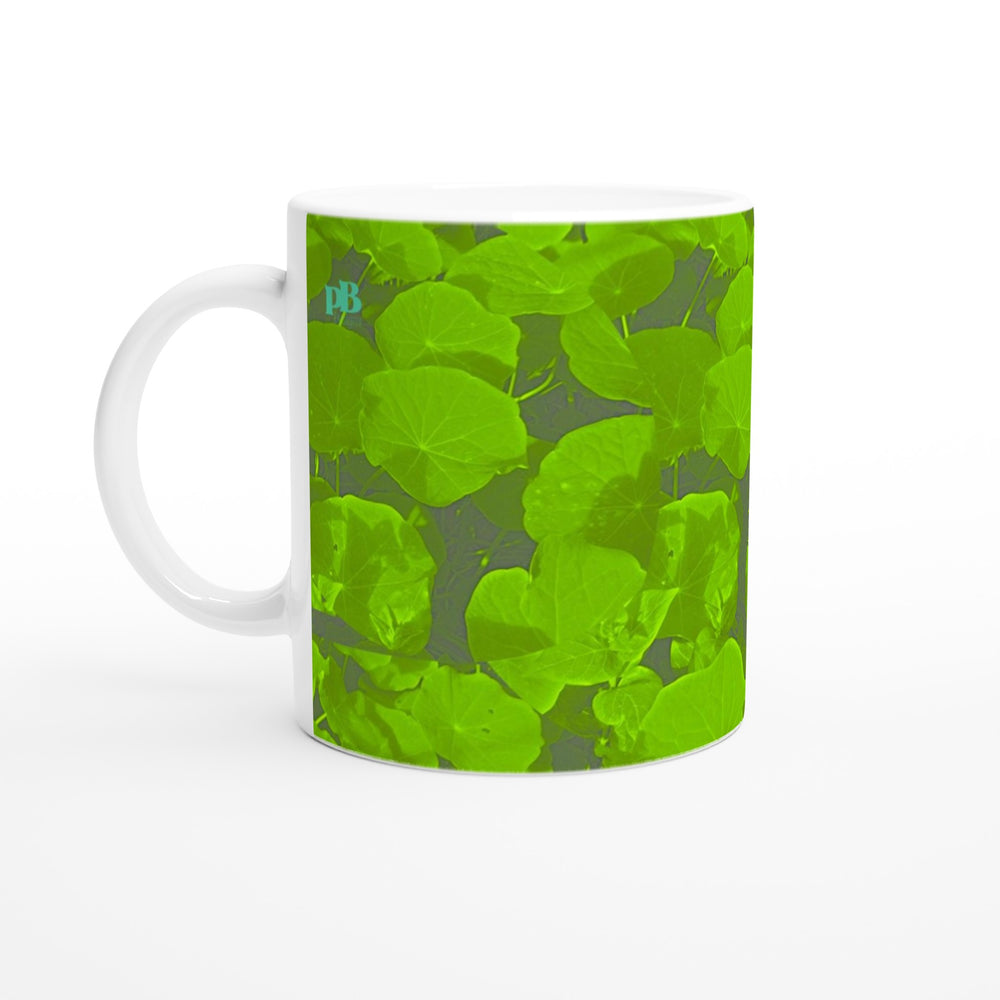 CAPUCINES 03 GREEN_11oz (32 cl) Ceramic Mug_Tasse en céramique