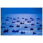 "FLOTILLA BLUE"_Aluminum Print or Fine Art Poster