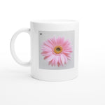 FLOWERS 28_GERBERA PINK SINGLE_11oz (32 cl) Ceramic Mug_Tasse en céramique
