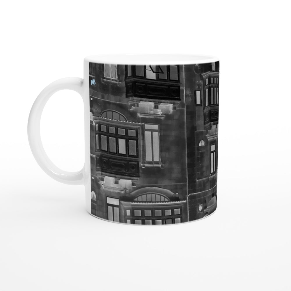 MALTA BALCONIES 01 BLACK_11oz (32 cl) Ceramic Mug_Tasse en céramique