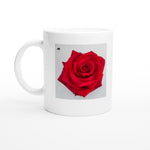 FLOWERS 25_ROSE SINGLE RED_11oz (32 cl) Ceramic Mug_Tasse en céramique
