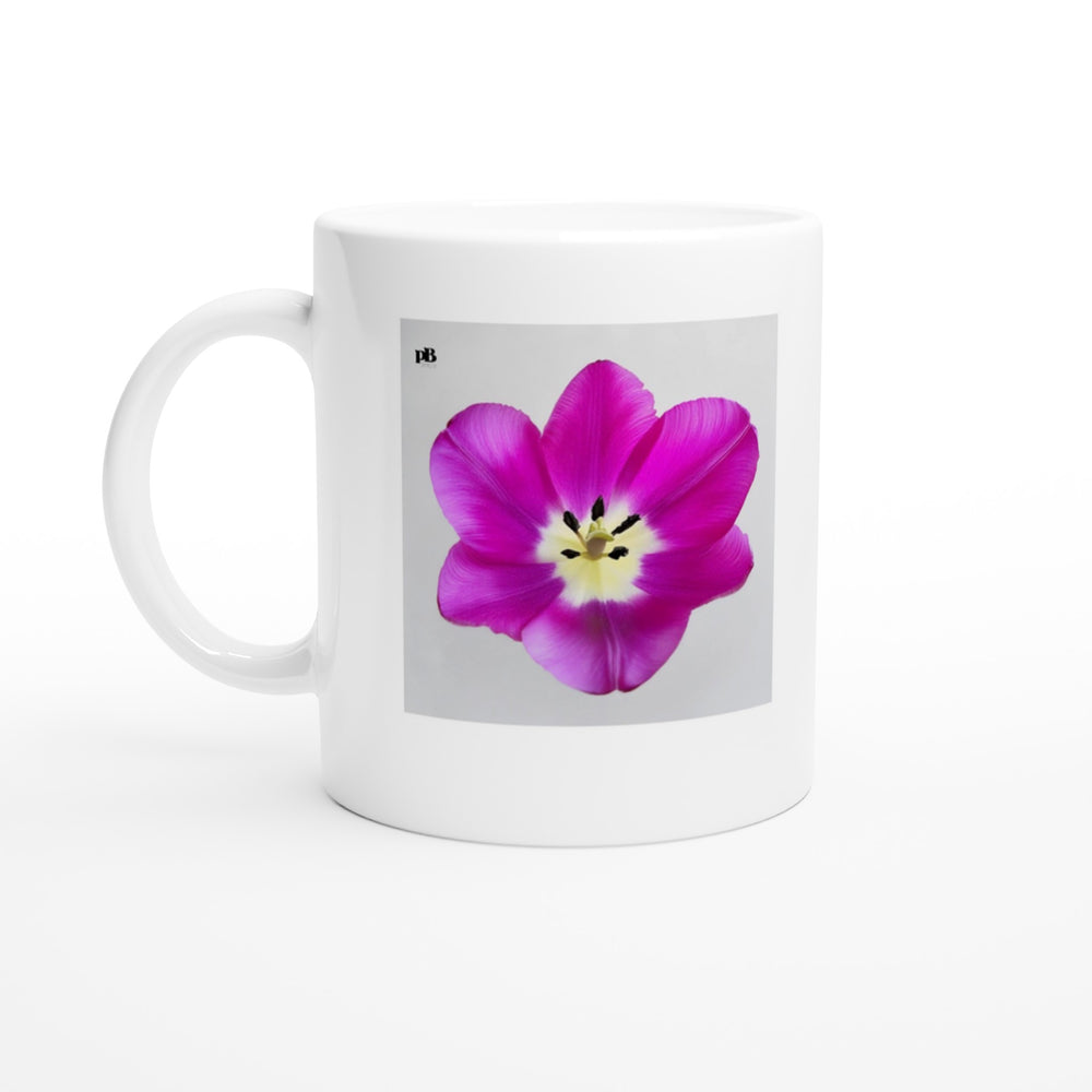 FLOWERS 20_TULIP SINGLE PURPLE_11oz (32 cl) Ceramic Mug_Tasse en céramique