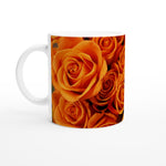 FLOWERS 08_ORANGE ROSES_11oz (32 cl) Ceramic Mug_Tasse en céramique