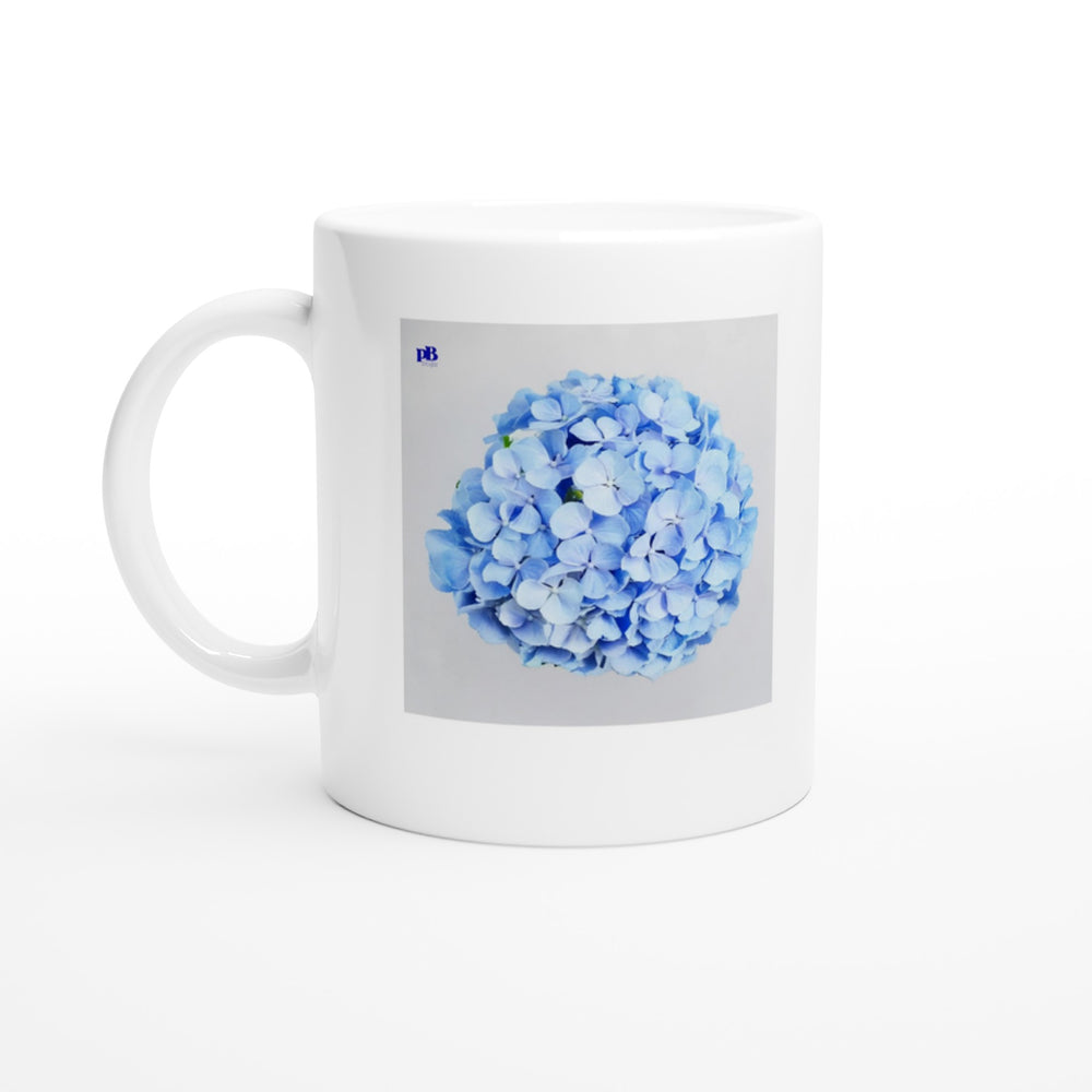 FLOWERS 14_ORTENSIA SINGLE BLUE_11oz (32 cl) Ceramic Mug_Tasse en céramique