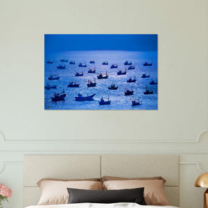"FLOTILLA BLUE"_Aluminum Print or Fine Art Poster - PBDesigns
