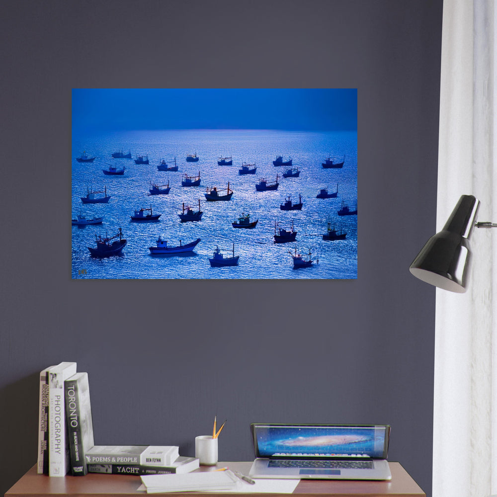 "FLOTILLA BLUE"_Aluminum Print or Fine Art Poster - PBDesigns