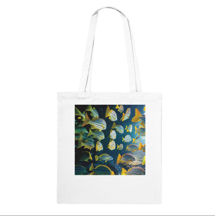 FISHES 16_YELLOW FINS _Classic Tote Bag WHITE
