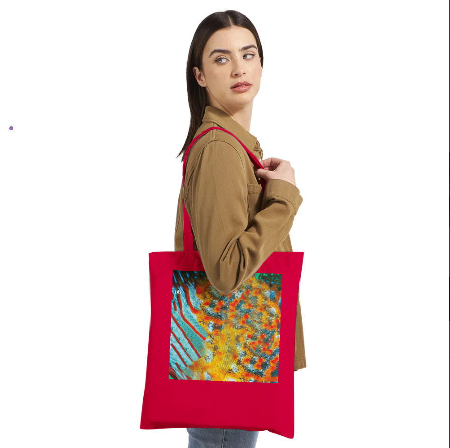 FISHES 13_DISCUS FISH _Classic Tote Bag RED - PBDesigns