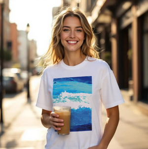 OCEAN 2_WIDE PRINT T-shirt_WHITE - PBDesigns