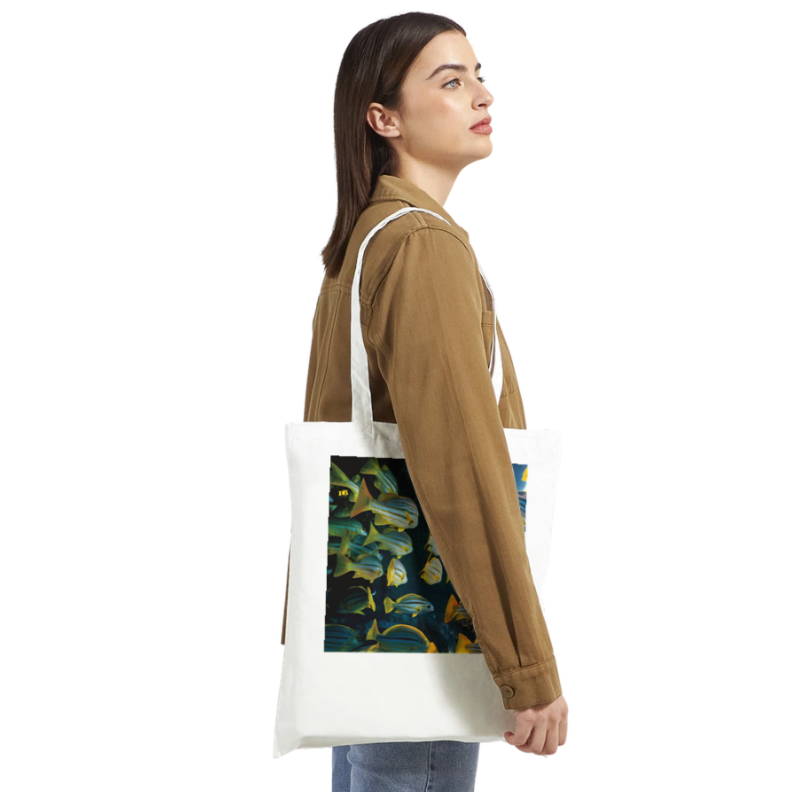 FISHES 16_YELLOW FINS _Classic Tote Bag WHITE - PBDesigns