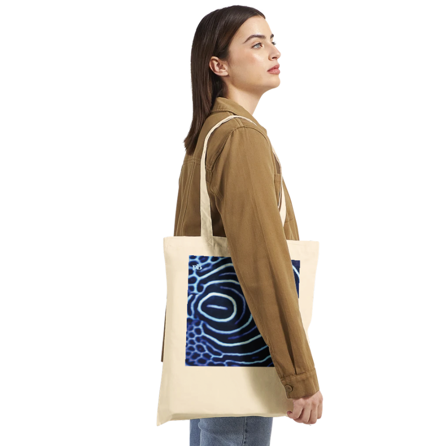 FISHES 12_BLUE EMPEROR ANGELFISH _Classic Tote Bag NATURAL - PBDesigns
