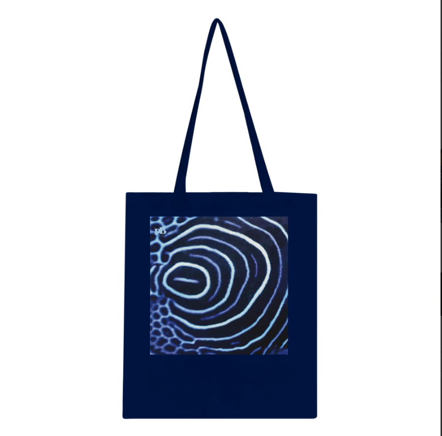 FISHES 12_BLUE EMPEROR ANGELFISH _Classic Tote Bag NAVY - PBDesigns