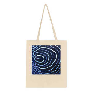 FISHES 12_BLUE EMPEROR ANGELFISH _Classic Tote Bag NATURAL - PBDesigns