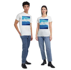 OCEAN 2_WIDE PRINT T-shirt_WHITE - PBDesigns