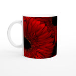 FLOWERS 06_RED ZINNIAS_11oz (32 cl) Ceramic Mug_Tasse en céramique