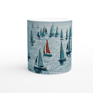 MARINE 03_SAILBOATS_11oz (32 cl) Ceramic Mug - PBDesigns