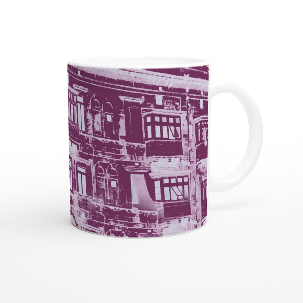 MALTA BALCONIES 14 AUBERGINE_11oz (32 cl) Ceramic Mug - PBDesigns