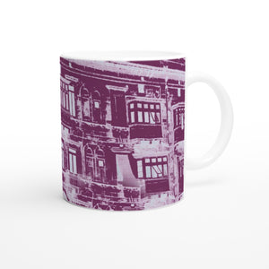 MALTA BALCONIES 14 AUBERGINE_11oz (32 cl) Ceramic Mug - PBDesigns