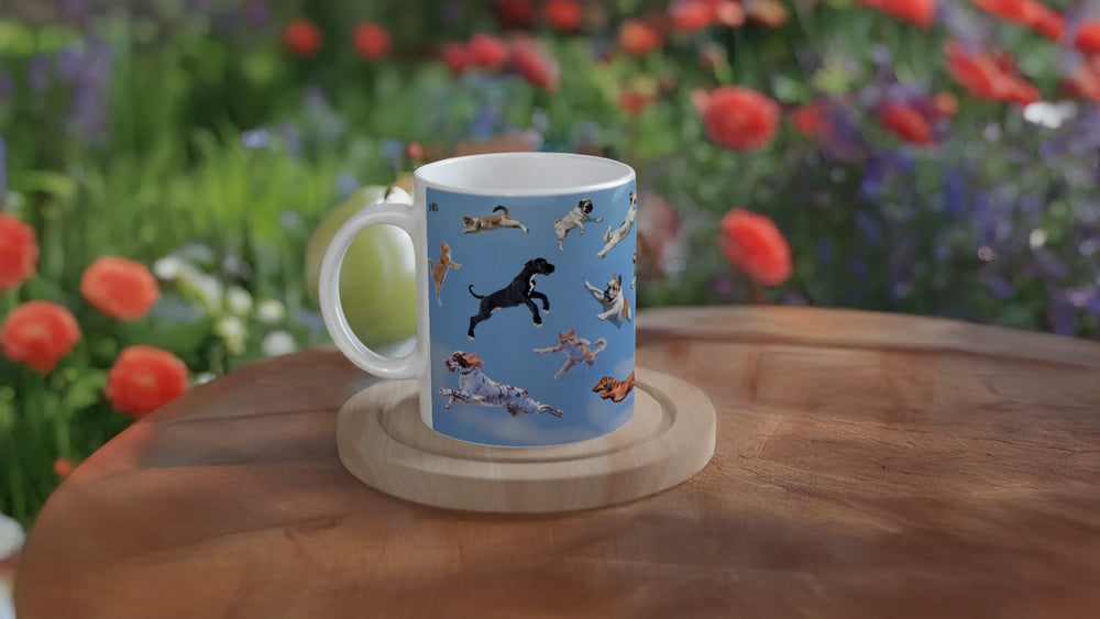 IT'S RAINING! 03_CATS & DOGS_11oz (32 cl) Ceramic Mug - PBDesigns