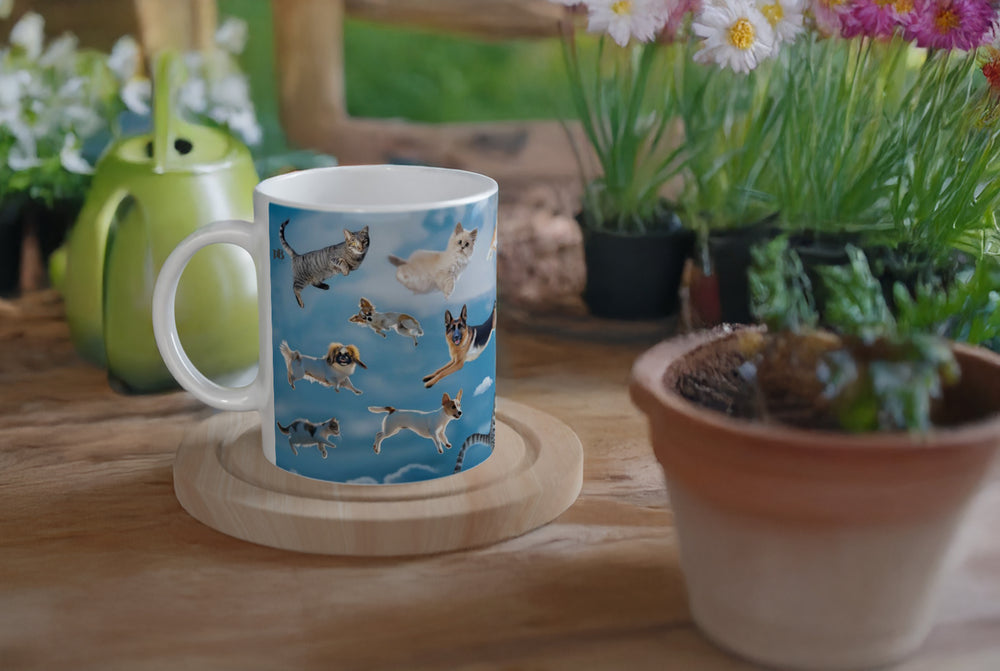 IT'S RAINING! 02_CATS & DOGS_11oz (32 cl) Ceramic Mug - PBDesigns