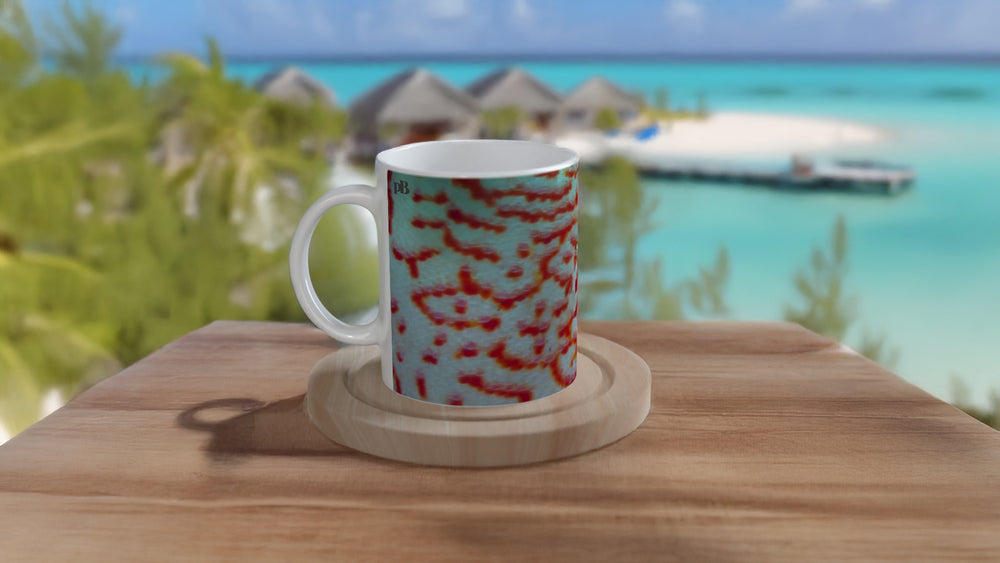 FISHES 15_RED DISCUS_11oz (32 cl) Ceramic Mug - PBDesigns
