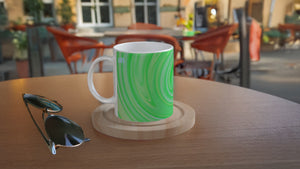 BIG SWIRL 10 COOL MINT_11oz (32 cl) Ceramic Mug - PBDesigns