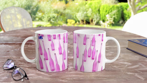 BOTTLES 04 PINK_11oz (32 cl) Ceramic Mug - PBDesigns