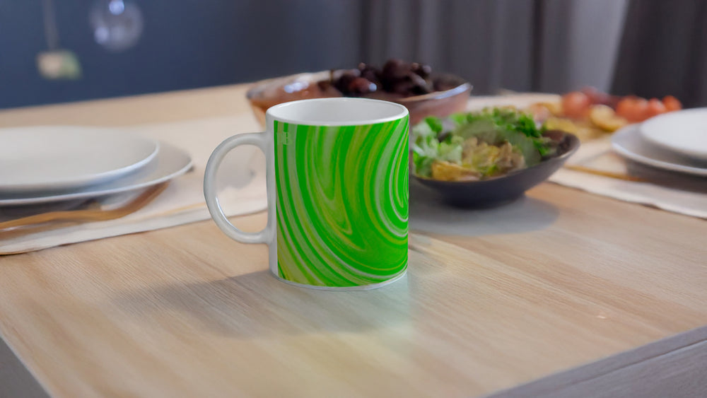 BIG SWIRL 09 LIME_11oz (32 cl) Ceramic Mug - PBDesigns