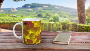 CAPUCINES 15 OLIVE-BLOOD_11oz (32 cl) Ceramic Mug - PBDesigns
