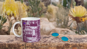 MALTA BALCONIES 14 AUBERGINE_11oz (32 cl) Ceramic Mug - PBDesigns