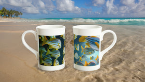 FISHES 16_YELLOW FINS_10oz (29 cl) Porcelain Mug - PBDesigns