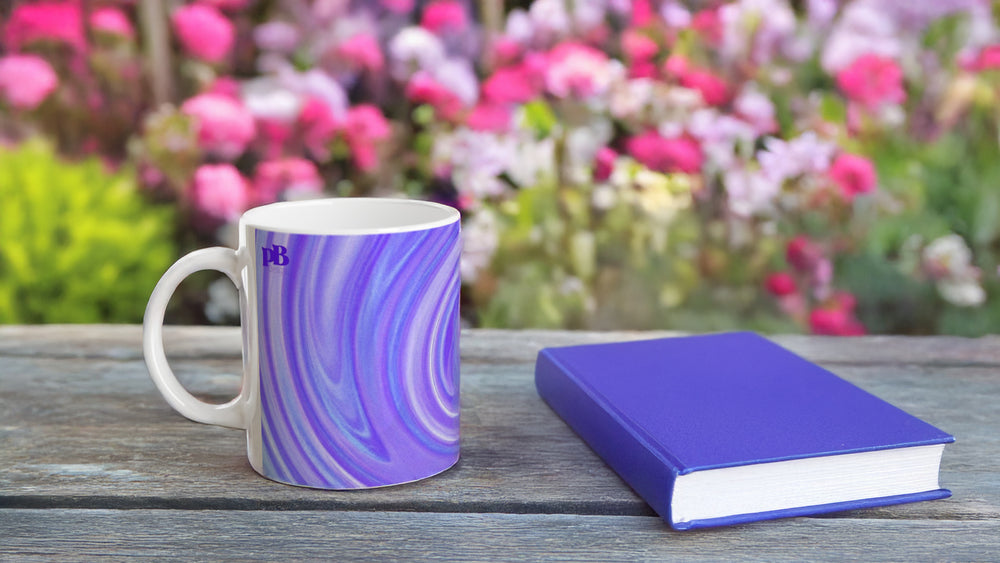 BIG SWIRL 04 LILAC_11oz (32 cl) Ceramic Mug - PBDesigns