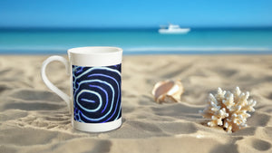 FISHES 12_BLUE EMPEROR ANGELFISH_10oz (29 cl) Porcelain Mug - PBDesigns