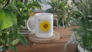 FLOWERS 17_SUNFLOWER SINGLE_11oz (32 cl) Ceramic Mug - PBDesigns