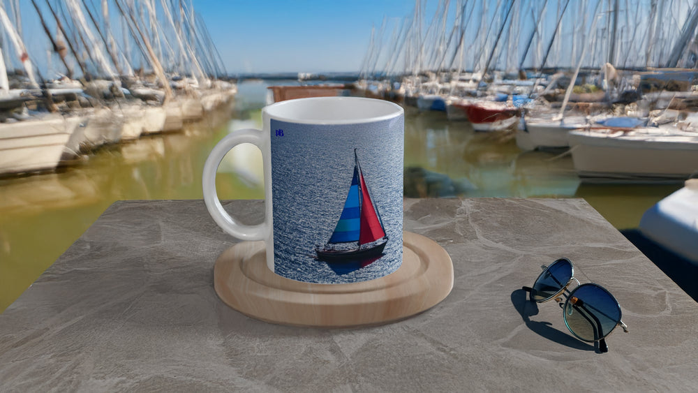 MARINE 06_SAILBOATS_11oz (32 cl) Ceramic Mug - PBDesigns