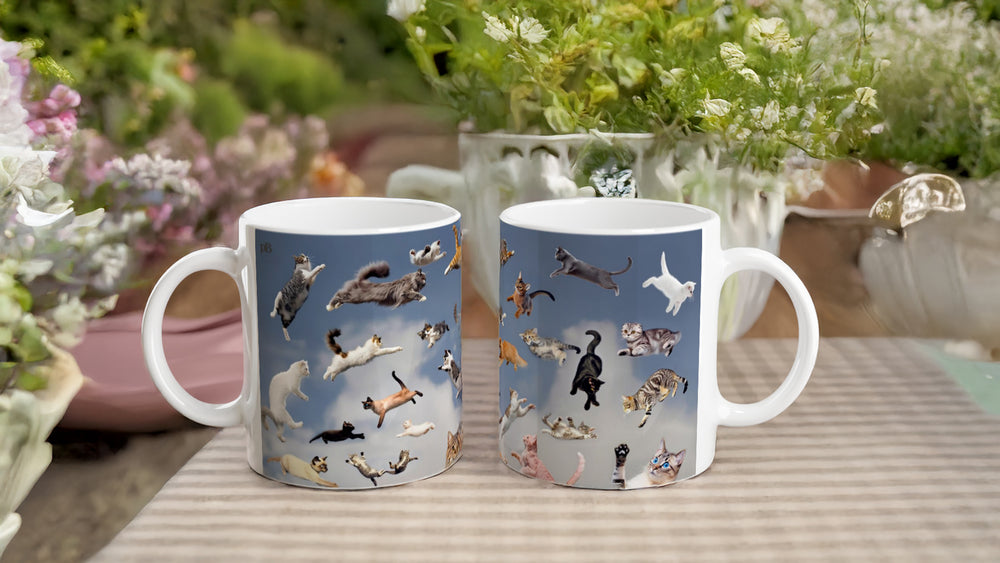IT'S RAINING 04_CATS ONLY_11oz (32 cl) Ceramic Mug - PBDesigns