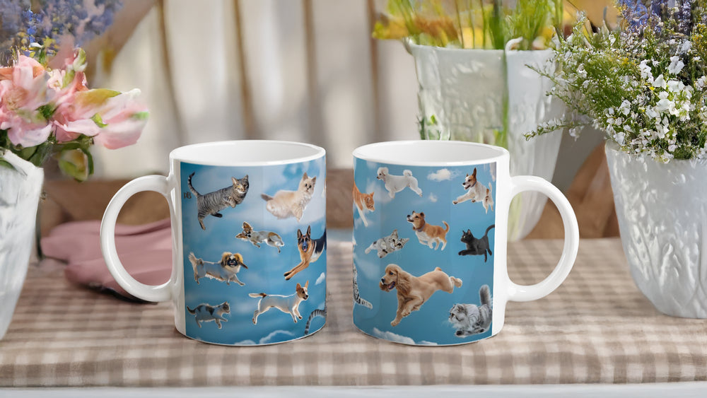 IT'S RAINING! 02_CATS & DOGS_11oz (32 cl) Ceramic Mug - PBDesigns