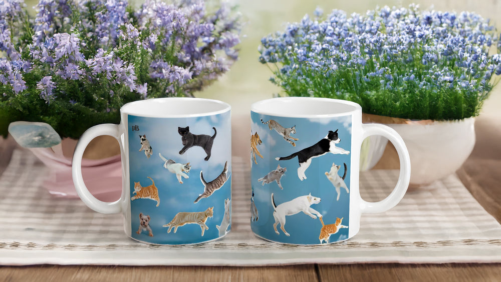 IT'S RAINING! 01_CATS & DOGS_11oz (32 cl) Ceramic Mug - PBDesigns