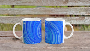 BIG SWIRL 03 BLUE_11oz (32 cl) Ceramic Mug - PBDesigns