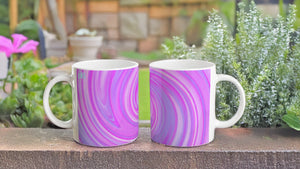 BIG SWIRL 05 PINK_11oz (32 cl) Ceramic Mug - PBDesigns