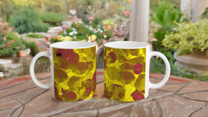 CAPUCINES 15 OLIVE-BLOOD_11oz (32 cl) Ceramic Mug - PBDesigns