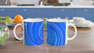 BIG SWIRL 03 BLUE_11oz (32 cl) Ceramic Mug - PBDesigns