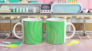 BIG SWIRL 10 COOL MINT_11oz (32 cl) Ceramic Mug - PBDesigns