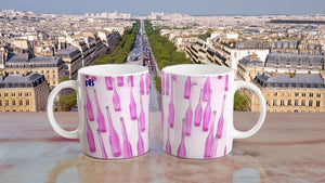 BOTTLES 04 PINK_11oz (32 cl) Ceramic Mug - PBDesigns