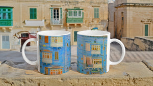 MALTA BALCONIES 12 PASTELS_11oz (32 cl) Ceramic Mug - PBDesigns