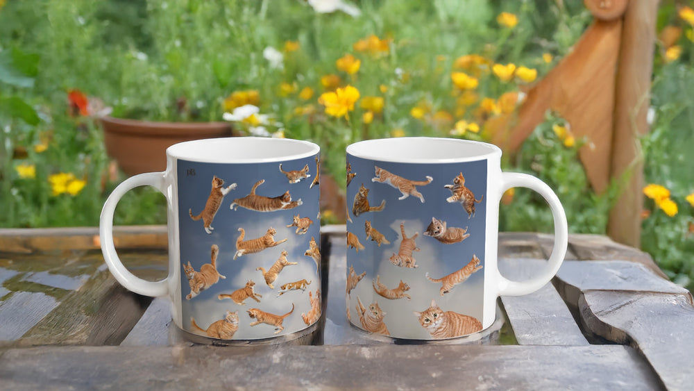 IT'S RAINING! 06 GINGER CATS_11oz (32 cl) Ceramic Mug - PBDesigns