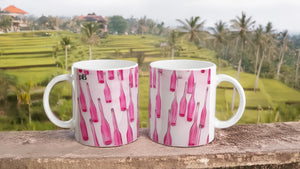 BOTTLES 02 RED_11oz (32 cl) Ceramic Mug - PBDesigns