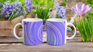 BIG SWIRL 04 LILAC_11oz (32 cl) Ceramic Mug - PBDesigns