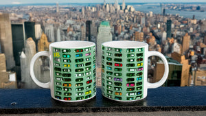 CARS 02 GREEN_11oz ( 32 cl) Ceramic Mug - PBDesigns