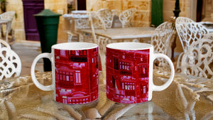 MALTA BALCONIES 06 RED_11oz (32 cl) Ceramic Mug - PBDesigns
